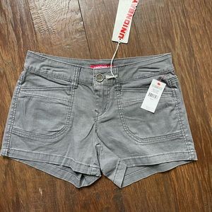 Juniors size 1 Unionbay gray jean shorts
